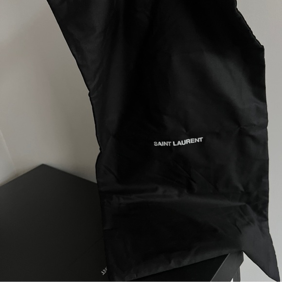 Saint Laurent black suede cut out cage Joplin 105 knee high boots - Picture 14 of 16